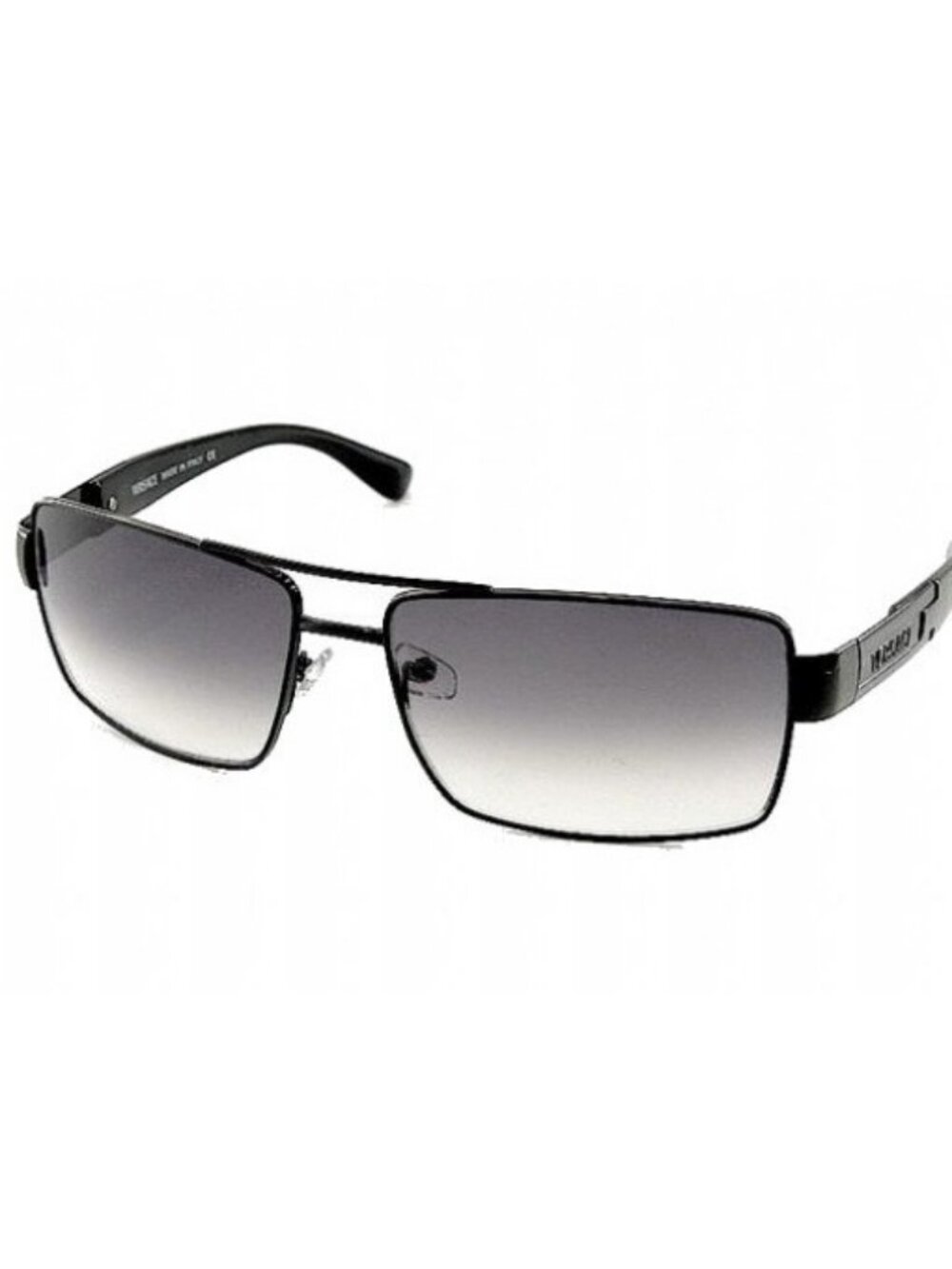 Versace Black Rectangular VE2041 Y2K Men's Sunglasses 60mm